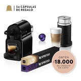 Pack Cafetera Inissia + Espumador De Leche + 20 Cápsulas