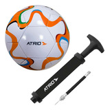 Kit Bola Futebol Campo Mundi Bomba Ar Com Bico Atrio Es393