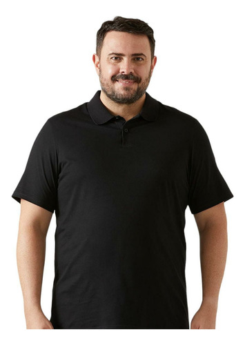 Camiseta Polo Plus Size Masculina Malwee Original Algodão