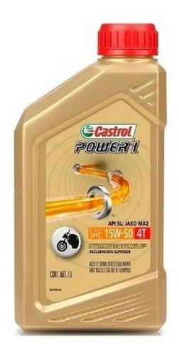 Aceite Castrol Motos 4 Tiempos Power 1 15w50 X1l