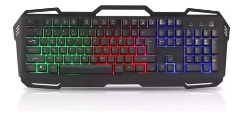 Teclado Retroiluminado Para Gamer Con Cable Y Panel De Metal