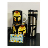 Paquete Taza+termo Star Wars Mandalorian Color Negro