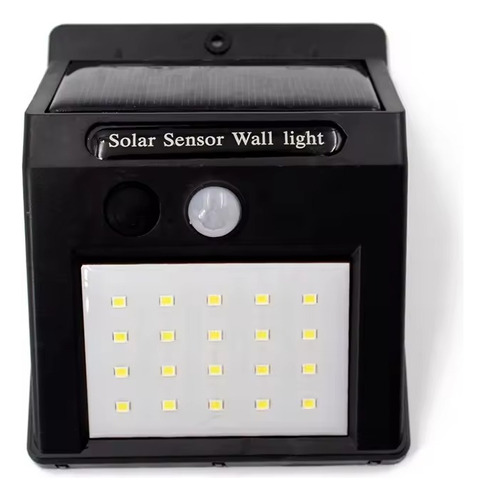 Lámpara Luz Led Exteriores Sensor Movimiento Panel Solar 20l