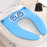 Asiento De Baño Gimars, Infantil, Portátil, Buho Azul