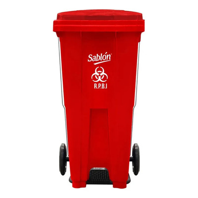 Bote 120 L Con Ruedas Y Pedal Con Impresión Org, Inorg, Rpbi | Envío gratis