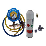 Kit Carga De Gas Heladera R-600 + Val Pinche + Manifold