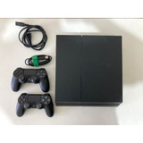 Sony Playstation 4 500gb Slim Preto Onyx 2 Controles + The Whitcher 3