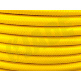 Cable Textil Vintage Eléctrico Amarillo Forrado