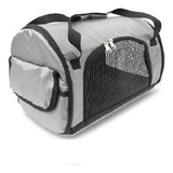 Maletín Morral Cargador Mediano Gris  Para Perros Y Gatos