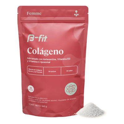 B-fit Colágeno Sin Azúcar Con Vitamina C Astaxantina 30 Porc Sin Sabor | Meses sin interés