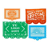 Papel Picado En Plastico Personalizado- Logo Decoración. 