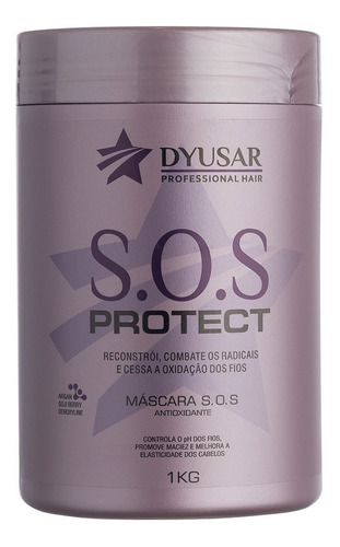 Máscara Capilar S.o.s Reconstrutora E Anti Oxidante Dyusar Cosméticos 1 Kg