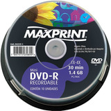 Mini Dvd-r Maxprint 1.4gb 30 Min. 1x-4x Pc/mac ( 10 Un)