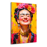 Cuadro Moderno En Tela Canvas Frida Kahlo Sonrisa 