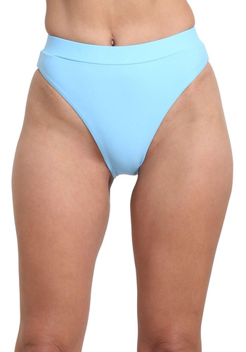 Bikini Calzon Alto Celeste