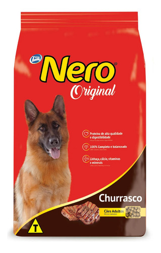 Ração Nero Original Para Cães Adultos Sabor Churrasco 15kg