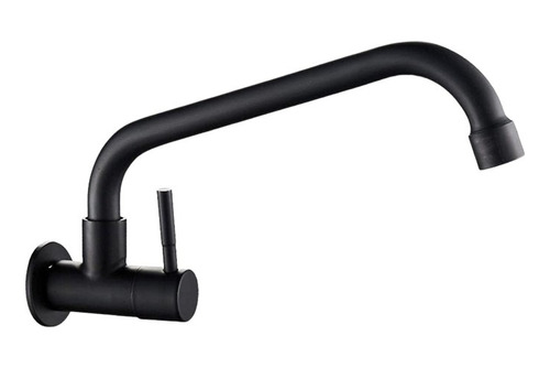 Llave Lavaplatos De Pared Negro Mate