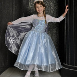 Vestido Disfraz .. Princesa Disney Elsa De Frozen 