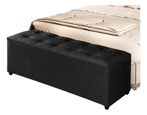 Recamier Baú Sapateira Puff Milão 150 Cm Cama Casal Solteiro