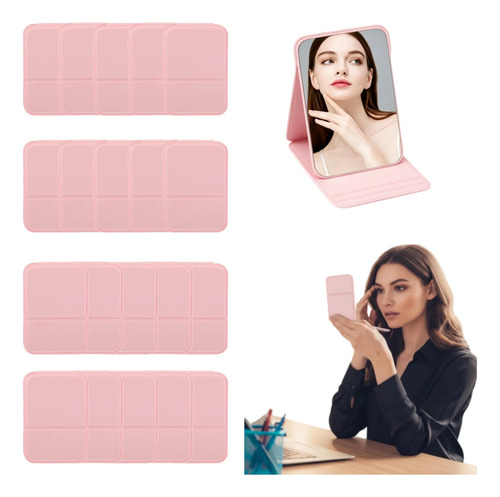 20pcs Espejos De Bolsillo Para Maquillaje Portátil Plegable