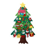 Árvore De Natal De Feltro Com Enfeites Montessoriana 