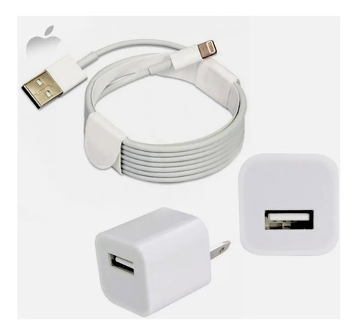 Cable + Cargador Usb Compatible Con iPhone 6 7 8 X Xs Xr