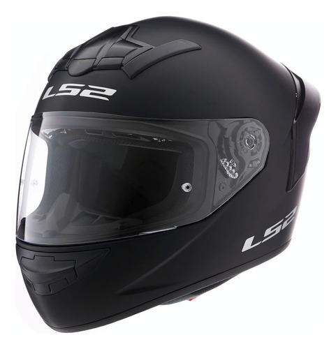 Casco Ls2 Moto Integral Negro 352 Single Mono Mate Tmr