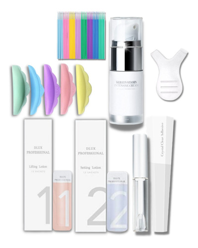 Kit Lifting De Pestañas Dlux Pro + Pega + Botox + Bigudies