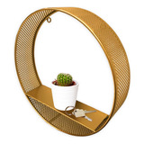 Soporte Porta Llaves Estante Repisa Flotan Circular 35 Cm 