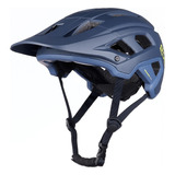 Casco Bicicleta Mtb Gud Volcano Ciclismo Regulable Color Azul Mate Talle L