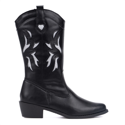 Bota Feminina Texana Infantil Western Cano Longo Bordada