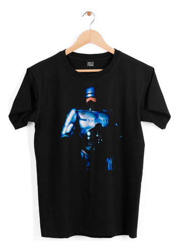 Playera Hombre - Negra - Robocop Película 80s 