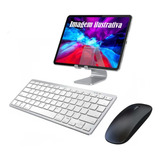 Kit Suporte Para Tablet  8  T295 + Teclado Bluetooth + Mouse