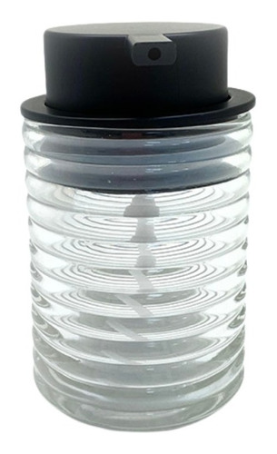 Dispenser De Jabon Liquido De Vidrio Con Tapa Negra