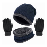 Gorro Bufanda Cuello Guantes Unisex Para Invierno Frío