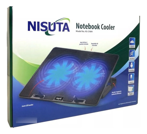 Base Regulable Con Cooler Para Notebook Nisuta Ns-cn84