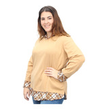 Blusa Remera Talle Grande Cuello Camisa Algodon Importada