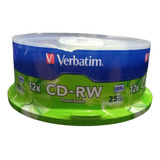 Cd-rw Verbatim 12x - 700mb - Pack 25 Unidades 