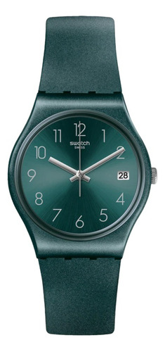 Reloj Swatch Mujer Ashbaya Gg407 Suizo Verde Metalizado