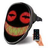 Máscara Led Con Bluetooth Programable Para Disfraz Halloween