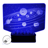 Velador Galaxia Universo Lampara Infantil Led Color Fijo Usb