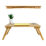 Mesa Base Cama Sirve De Soporte Laptop Bambu 50cm Envio