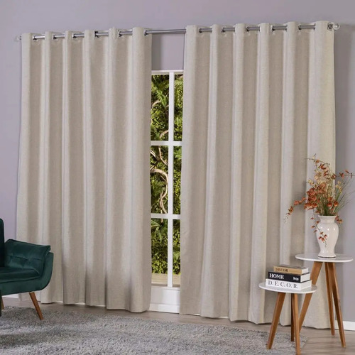 Cortina 100% Blackout Linho P/ Sala Quarto Premium 3 X 2,50