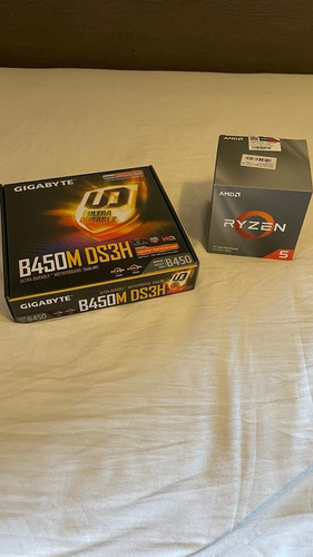 Kit Processador Amd Ryzen 5 3600xt + Placa-mãe B450m Ds3h