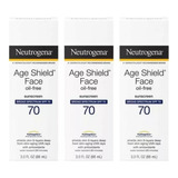3 Pack Neutrogena Age Shield Face Protector Solar Fps 70