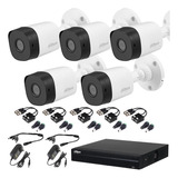 Kit Cctv 5 Cámaras Dahua 5mp Sin Disco Duro Baluns