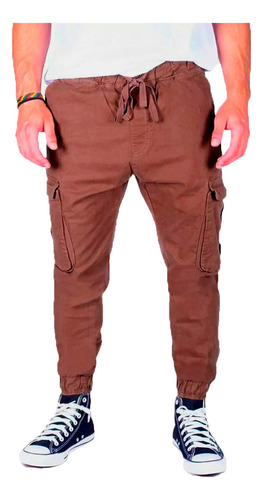 Pantalon Efecto Uno Lifestyle Hombre Hobart  Marron Fuk