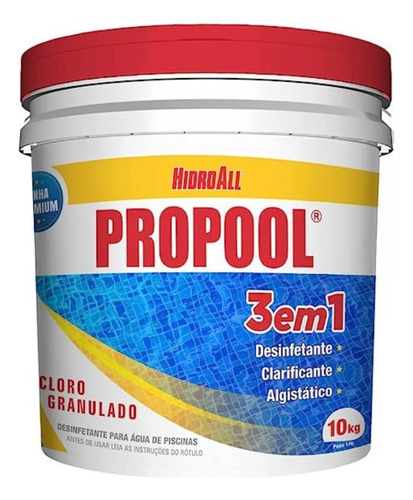 Cloro Propool 3 Em 1 - 10 Kg- Algistático E Clarificante