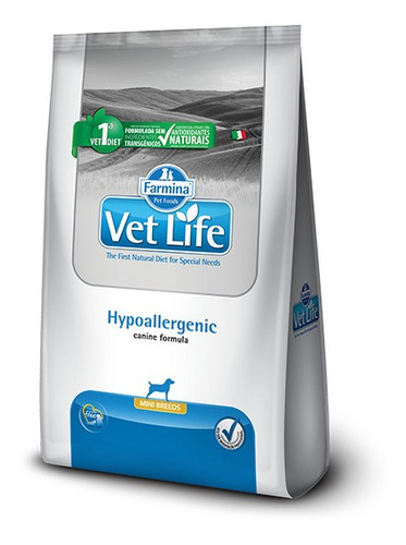 Alimento Vet Life Natural Canine Hypoallergenic Para Perro Adulto De Raza Mini Sabor Mix En Bolsa De 2kg