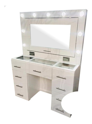 Tocador Hollywood Vanity Camerino Con Focos Tocador Luces